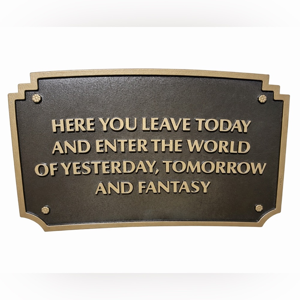 Disneyland Entrance Sign Replica 70th Anniversary Collectible Plaque